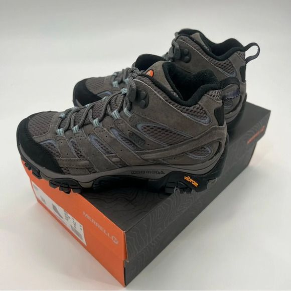 NWT Merrell Women Moab 2 Mid WP Wide Width Hiking Boots Shoes Snow Waterproof 5 - Picture 3 of 7